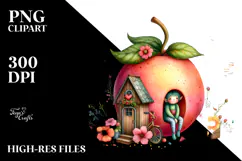 Colorful Fairy House | Fruit Rainbow | Clipart Product Image 2