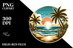 Retro Tropical Island Beach, 20 oz Tumbler Product Image 2