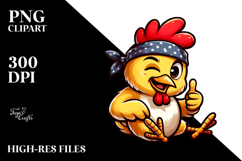Silly Chicken with Bandana PNG Product Image 2