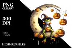 Frog in Halloween Costume, Transparent PNG Product Image 2