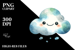 Whimsical Smiling Cloud PNG Product Image 2
