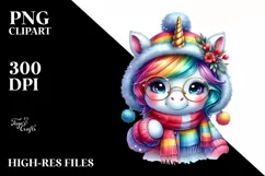 Watercolor Unicorn Vibrant Expressive PNG Product Image 2