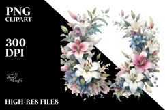 Colorful Lily Frame PNG Product Image 2