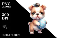 Expressive Baby Bulldog, PNG Product Image 2