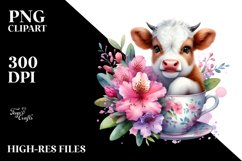 Cute Monkey with Flowers, PNG Product Image 2
