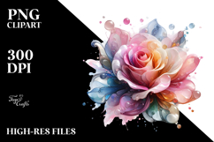 Abstract Shiny Rose, Sublimation PNG Product Image 2
