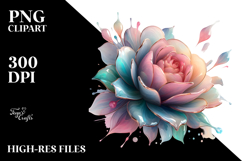 Abstract Shiny Rose, Sublimation PNG Product Image 2