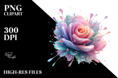 Abstract Shiny Rose, Sublimation PNG Product Image 2