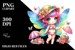 Colorful Fairy with Beachwear | Clipart Product Image 3