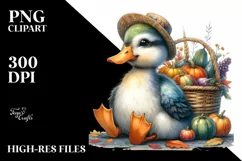 Colorful Baby Duck with Vegetables | Clipart Product Image 3