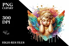 Cupid Angel Of Love Gesture Watercolor Florals Clipart Product Image 7