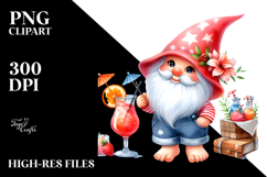 Whimsical Cocktail Gnome PNG Product Image 2