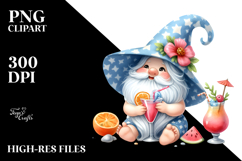 Summer Gnome with Cocktail PNG Product Image 2