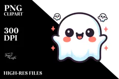 Cute Ghost Boujee Watercolor, PNG Product Image 2
