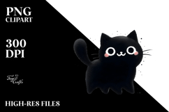 Funny Simple Black Cat PNG Product Image 2
