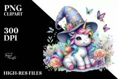 Colorful Baby Unicorn PNG Product Image 3