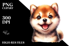 Happy Baby Shiba Inu, Clipart PNG Product Image 2