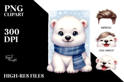 Cute Polar Bear PNG Product Image 2