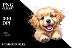 Happy Golden Retriever Baby PNG Product Image 2