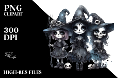 Washed Watercolor Gothic Witch PNG Product Image 2