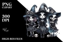 Washed Watercolor Gothic Witch PNG Product Image 1