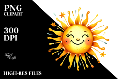 Whimsical Smiling Sun PNG Product Image 2