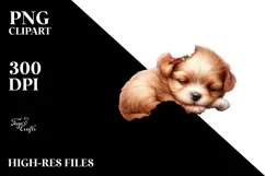 Adorned Baby Puppy PNG Product Image 2