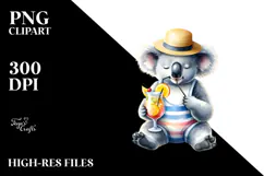 Koala Wearing Beachwear, Transparent PNG Product Image 2