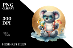 Koala Wearing Beachwear, Transparent PNG Product Image 2