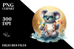 Koala Wearing Beachwear, Transparent PNG Product Image 2