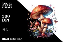 Detailed Glossy Mushroom Watercolor Product Image 3
