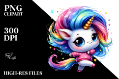 Vibrant Unicorn with Cool Haircut PNG Product Image 2