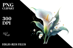 Gleaming Calla Lily, Watercolor PNG Product Image 2