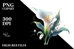 Gleaming Calla Lily, Watercolor PNG Product Image 2