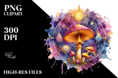 Vibrant Magical Celestial Mushroom Title Product Image 2