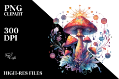 Vibrant Magical Celestial Mushroom Title Product Image 2