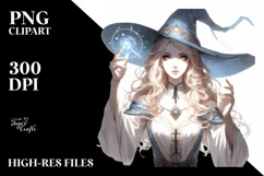 Simple Sorceress Digital Painting PNG Product Image 3