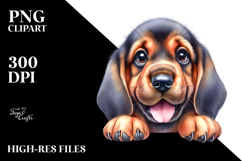 Watercolor Baby Bloodhound, Transparent PNG Product Image 2