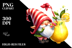 Whimsical Cocktail Gnome PNG Product Image 2