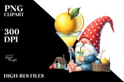 Whimsical Cocktail Gnome PNG Product Image 2