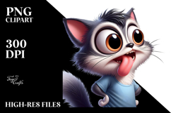 Goofy Cartoon Cat PNG Product Image 2