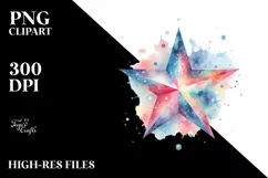Colorful Abstract Star with Pastel Touch PNG Product Image 1