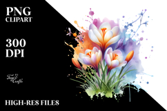 Material Crocus Watercolor Splash PNG Product Image 2