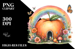 Colorful Fairy House | Fruit Rainbow | Clipart Product Image 2