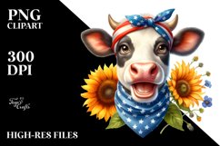 Cow Portrait with Housewife Bandana Product Image 3