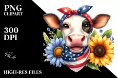 Cow Portrait with Housewife Bandana Product Image 1