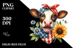 Cow Portrait with Housewife Bandana Product Image 3