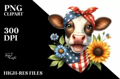 Cow Portrait with Housewife Bandana Product Image 3