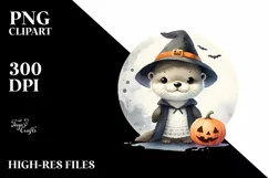 Simple Baby Otter, Halloween PNG Product Image 1