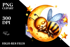 Vibrant Sleeping Baby Bee | Sublimation Product Image 2